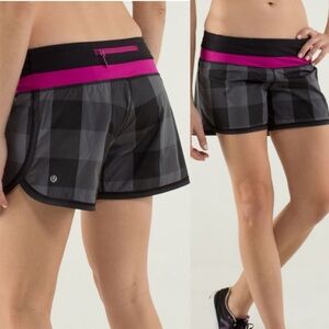 LULULEMON Groovy Run Short in Gros Gingham Size 6